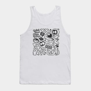 Work Hard Abstract Tank Top